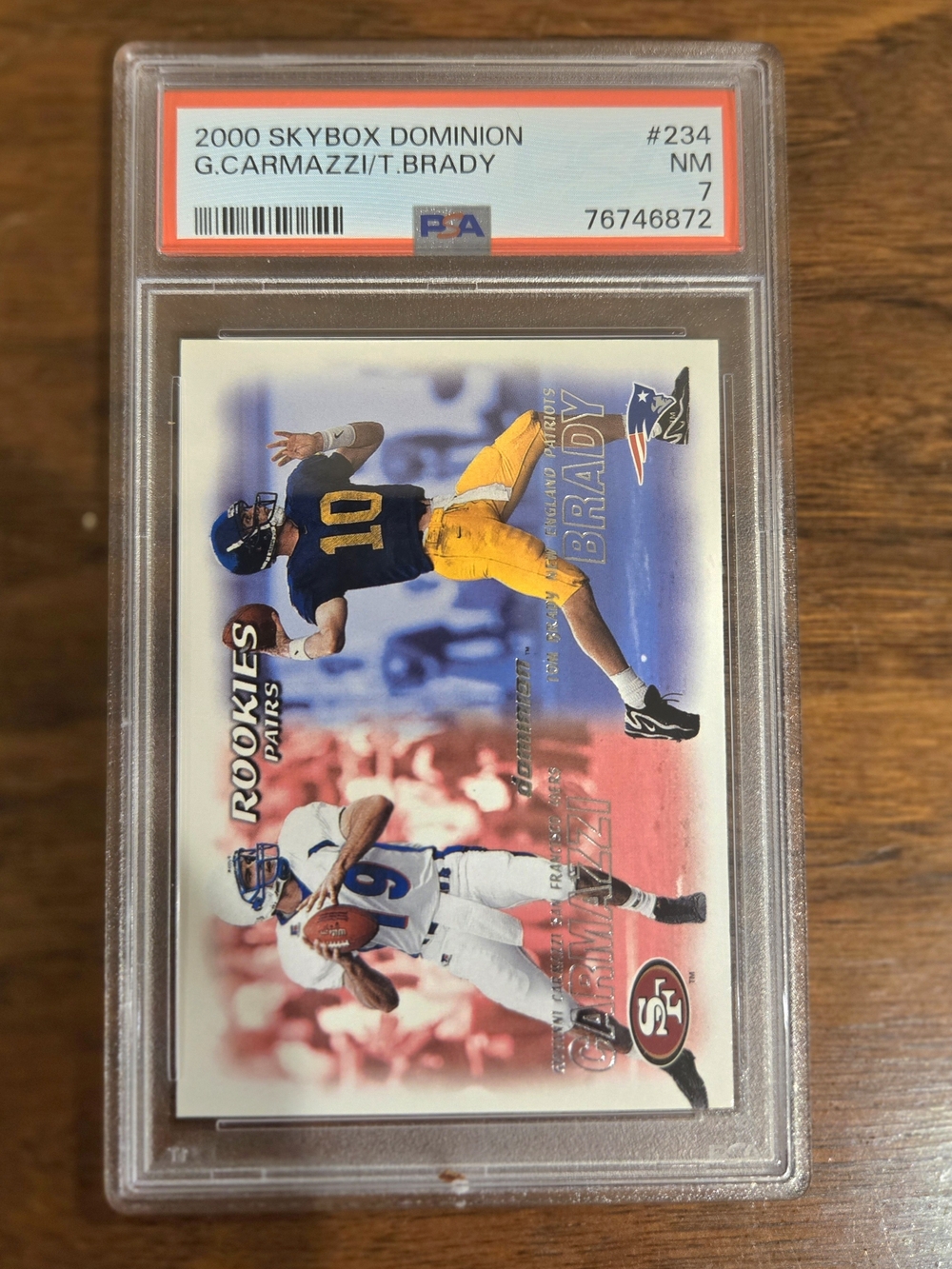 NFL 2000 Skybox Dominion Rookie Pairs Card - Blue, Yellow, Red, White